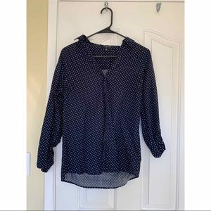 Polka Dot Blouse by The Limited in Medium. Pulls off a business casual look!
